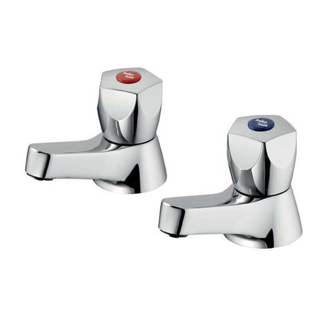 Armitage Shanks Bath Pillar Sandringham 21 Chrome Taps Pair - B9866AA