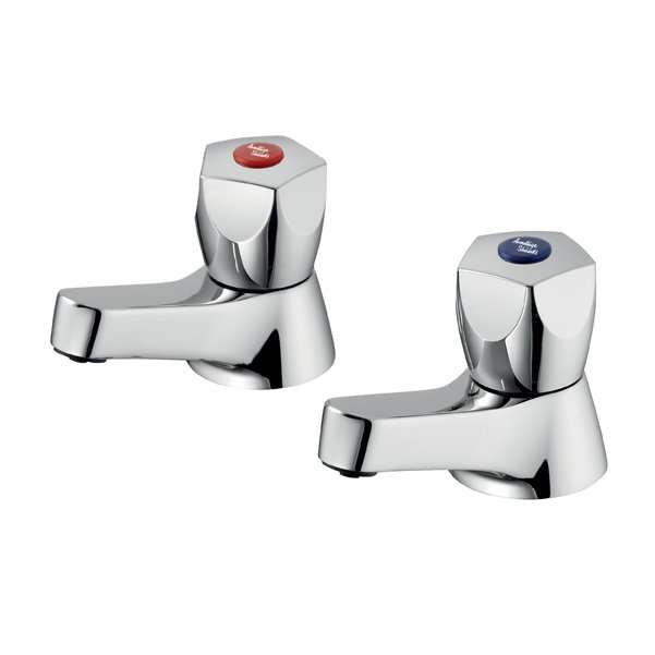 Armitage Shanks Bath Pillar Sandringham 21 Chrome Taps Pair - B9866AA
