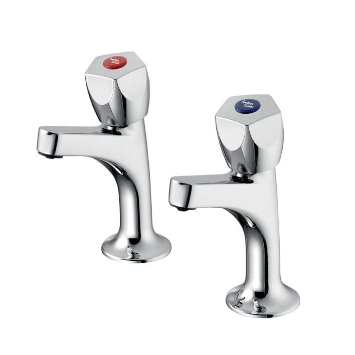 Armitage Shanks High Neck Sandringham 21 Kitchen Sink Pillar Taps - Ch