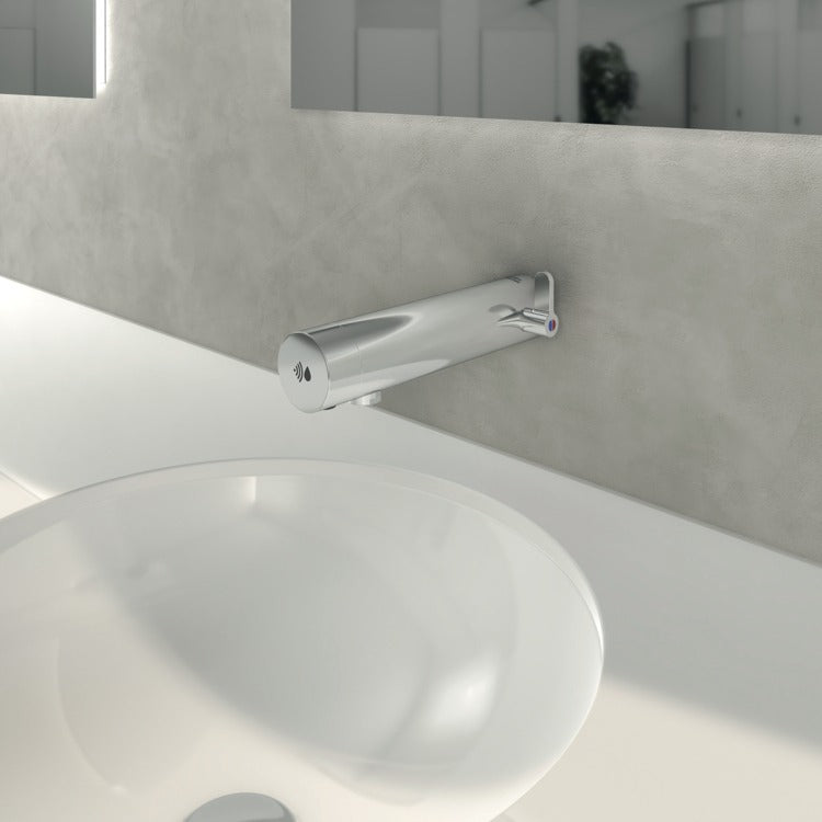 Armitage Shanks Sensorflow E Panel Mounted Basin Mixer Tap with Temperature Control Mains - Chrome - A7555AA