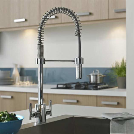 Bristan Artisan Dual Handle Professional Pull-Out Mono Kitchen Sink Mi