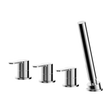 Nuie Arvan 4-Hole Pillar Mounted Bath Shower Mixer Tap - Chrome - ARV334