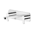 Nuie Arvan 3-Hole Wall Mounted Basin Mixer Tap with Plate - Chrome - ARV350