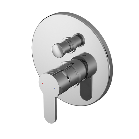 Nuie Arvan Diverter single handle manual concealed shower valve in chrome finish