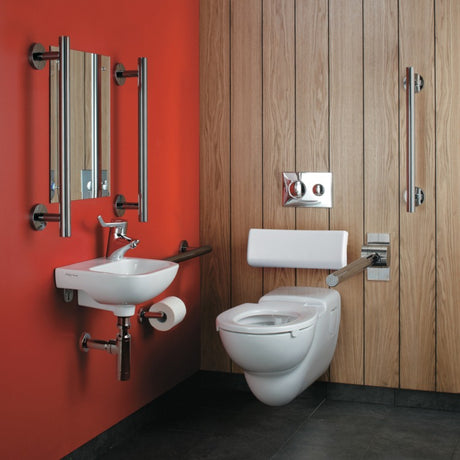 Armitage Shanks Doc M Wall Mounted Left Or Right Hand Packs - Stainless Steel - S6972MY