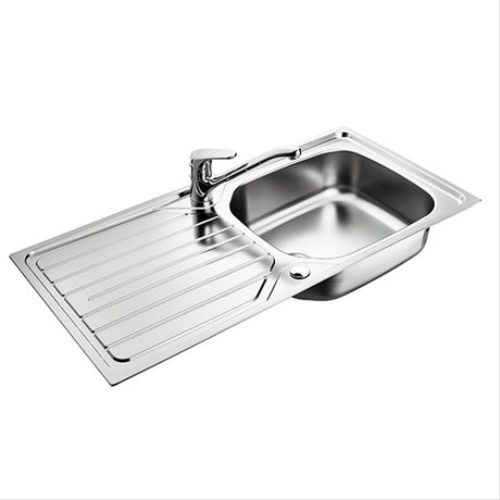 Armitage Shanks Sandringham Stainless Steel Kitchen Sink 1000mm - Stainless Steel - S0747MY