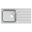 Armitage Shanks Sandringham Sink Pack With Sink Drainer Sl Mixer & Waste 1000mm X 500mm - Stainless Steel - S4112MY - TAP 'N' SHOWER