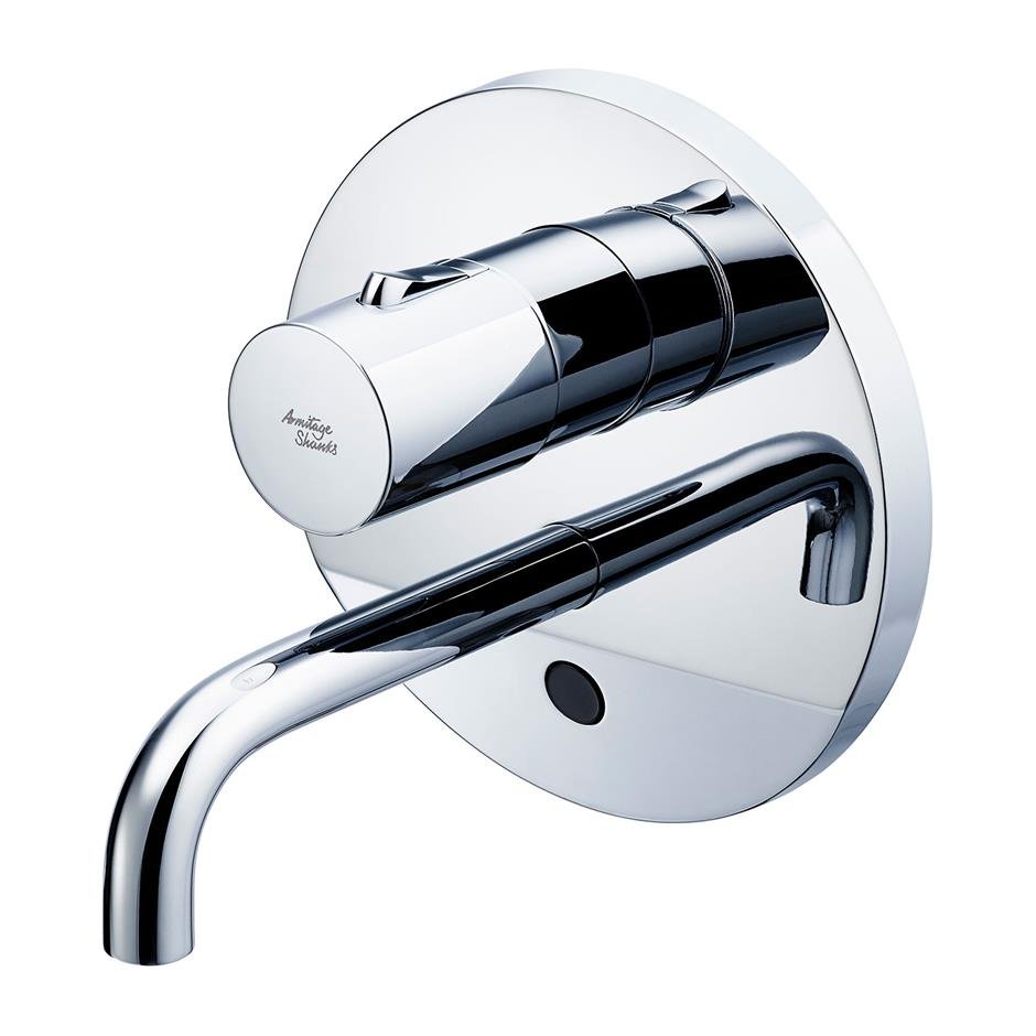 Armitage Shanks Sensorflow Wave Thermostatic Built - In Temperature Control Basin Mixer - Chrome - A6165AA - TAP 'N' SHOWER
