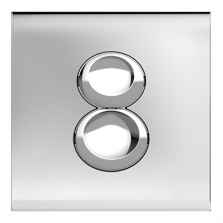 Armitage Shanks Septa Pro P4 Metal Small Flushplate - Chrome - R0136AA