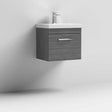Nuie Athena Brown Grey Avola Contemporary 500mm Wall Hung Vanity & Basin 3 - ATH011D
