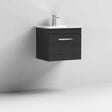 Nuie 1-Drawer Athena Wall Hung Vanity Unit with Basin-2 500mm Wide - Hacienda Black - ATH012B