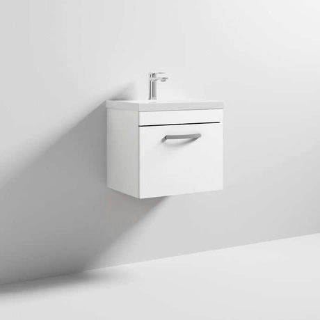 Nuie 1-Drawer  Athena Wall Hung Vanity Unit with Basin 2 500mm Wide - 