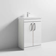 Nuie Athena Gloss White Contemporary 600mm Floor Standing Vanity & Basin 3 - ATH027D