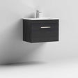 Nuie 1-Drawer Athena Wall Hung Vanity Unit with Basin-2 600mm Wide - H