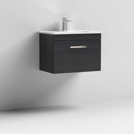 Nuie 1-Drawer Athena Wall Hung Vanity Unit with Basin-2 600mm Wide - H