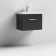 Nuie Athena Hacienda Black Contemporary 600mm Wall Hung Vanity & Basin 3 - ATH040D