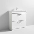 Nuie Athena Gloss White Contemporary 800mm Floor Standing Vanity & Basin 3 - ATH055D