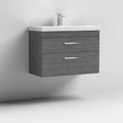 Nuie Athena Brown Grey Avola Contemporary 800mm Wall Hung Vanity & Basin 3 - ATH067D