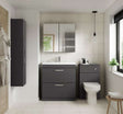 Nuie Athena Gloss Grey Contemporary 800mm Floor Standing Cabinet & Basin 3 - ATH079D