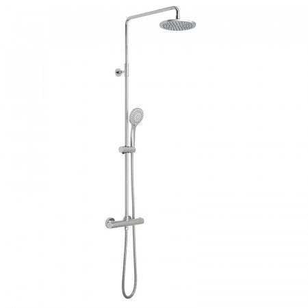 Vado Shower Valves chrome shower unit with rigid riser and handheld showerhead