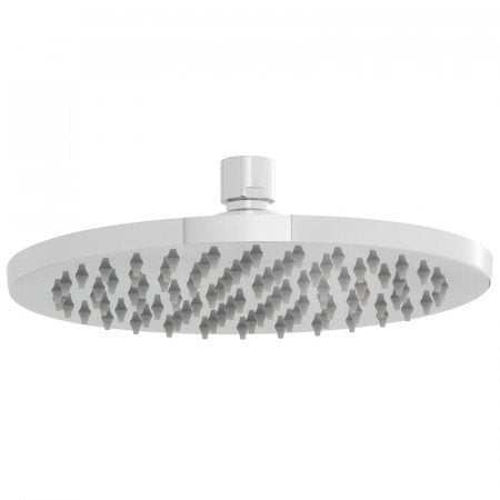 Vado Atmosphere Air-Injected round 8-inch chrome shower head with modern sleek design