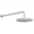 Vado Atmosphere Air-Injected round 200mm chrome shower head with arm for modern bathrooms