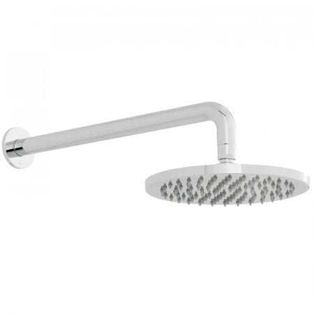 Vado Atmosphere Air-Injected round 200mm chrome shower head with arm for modern bathrooms