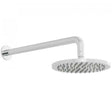 Vado Atmosphere air-injected round 200mm chrome shower head with wall-mounted shower arm