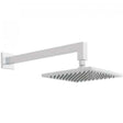 Vado Atmosphere Air-Injected 200mm square slimline chrome shower head with arm for modern bathrooms
