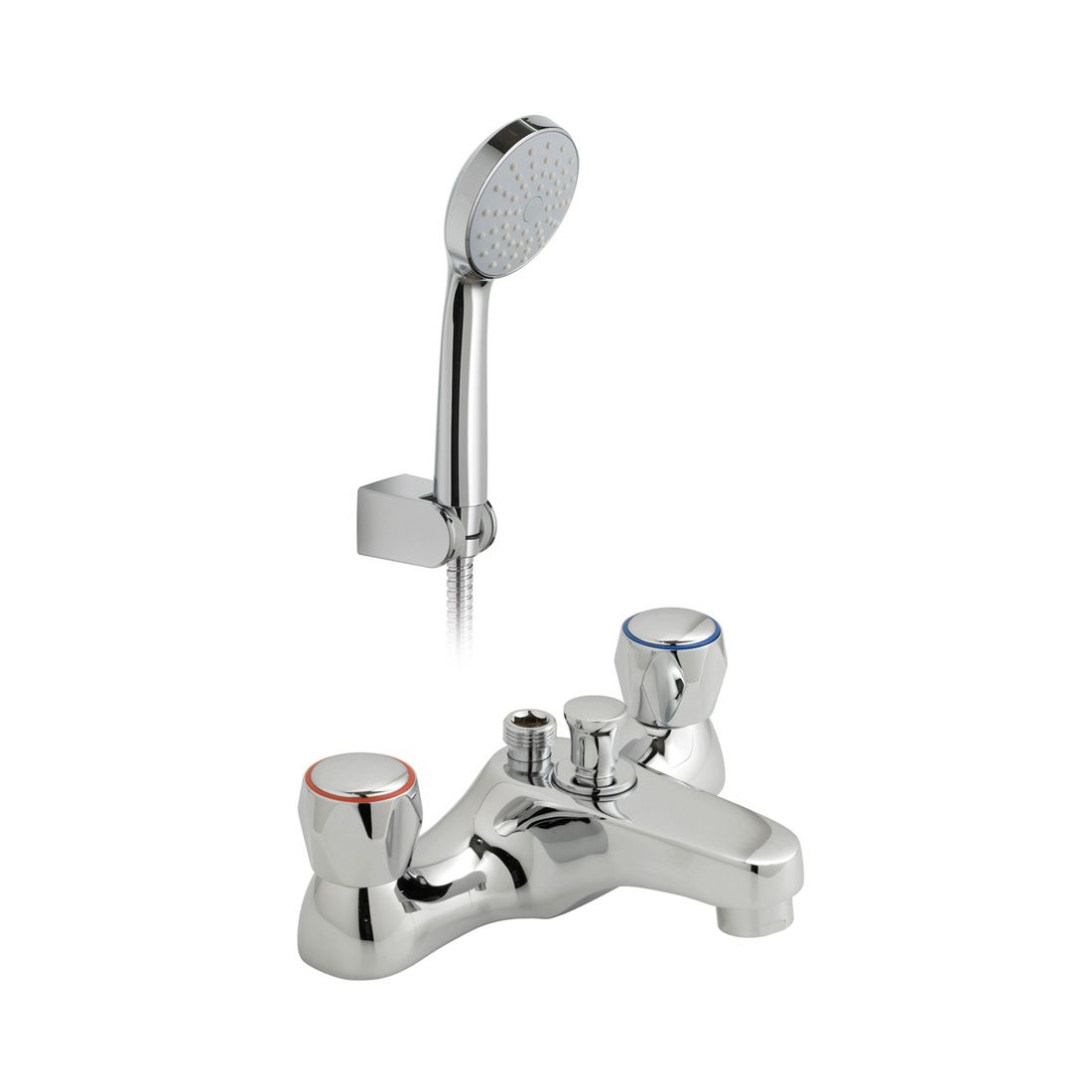 Vado Astra Deck Mounted Bath/shower Mixer with Shower Kit - Chrome - AX-AST-130+K-CP