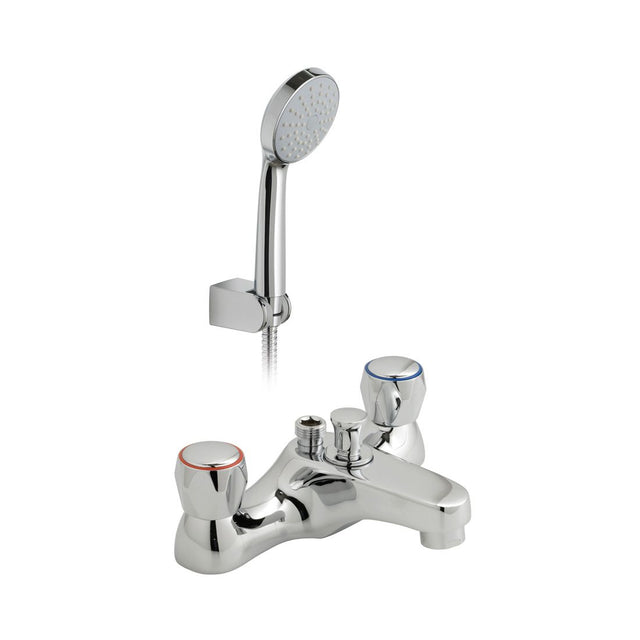 Vado Astra Deck Mounted Bath/shower Mixer with Shower Kit - Chrome - AX-AST-130+K-CP