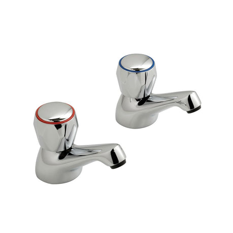 Vado Astra Deck Mounted Bath Pillar Taps Cd Valve - Chrome - AX - AST - 136 - CP - TAP 'N' SHOWER