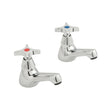 Vado Astra Basin Pillar Taps CD Valve 1/2" with Cross Handles - Chrome - AX-AST-206/CD-CP