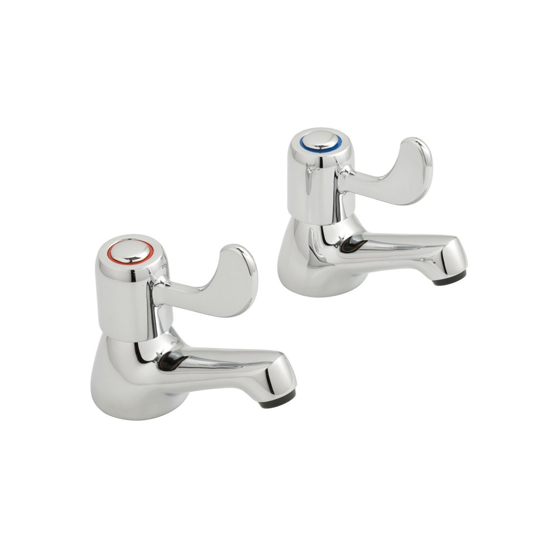 Vado Astra Cross Handles Basin Pillar Tap CD Valve 1/2" - Chrome - AX-AST-306-CP