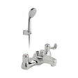Vado Astra Deck Mounted Lever Handles Bath Shower Mixer CD Valve - Chrome - AX-AST-330+K-CP