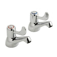 Vado Astra Lever Handles Bath Pillar Taps Cd Valve - Chrome - AX - AST - 336 - CP - TAP 'N' SHOWER