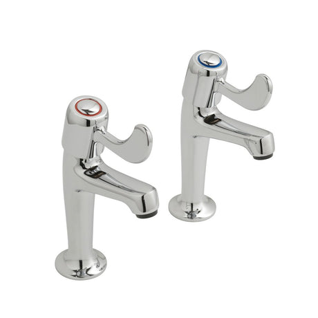 Vado Astra Kitchen High Neck Pillar Taps - Chrome - AX-AST-356-CP