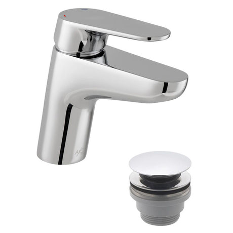 Vado Ava Mono Basin Mixer with Push Waste - Chrome - AX-AVA-100/CC-CP