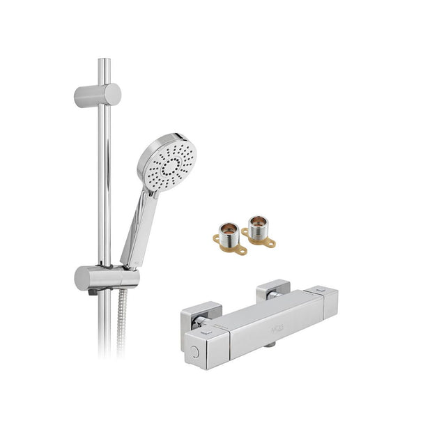 Vado Bokx Thermostatic Shower Package with Multi-Function Handset - Chrome - AX-BOK-MFSP-CP