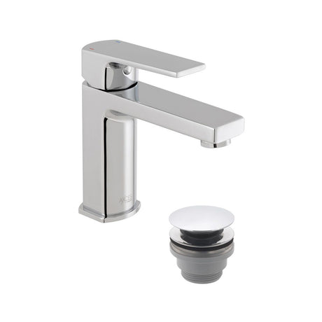 Vado Ekko Mono Basin Mixer with Push Waste - Chrome - AX-EKO-100/CC-CP