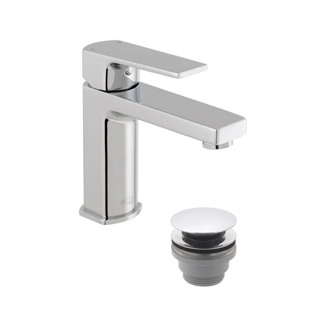 Vado Ekko Mono Basin Mixer with Push Waste - Chrome - AX-EKO-100/CC-CP