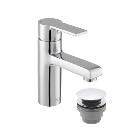 Vado Irlo Mono Basin Mixer with Push Waste - Chrome - AX - IRO - 100/CC - CP - TAP 'N' SHOWER