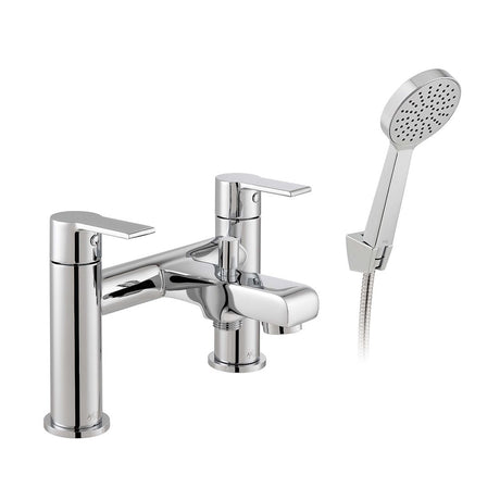 Vado Irlo Bath Shower Mixer with Shower Kit - Chrome - AX-IRO-130+K-CP