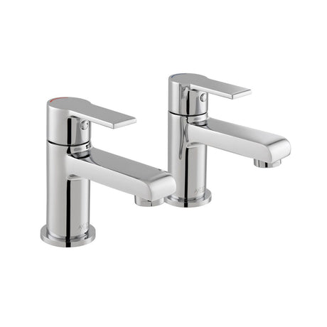 Vado Irlo Deck Mounted Bath Pillar Taps - Chrome - AX - IRO - 136 - CP - TAP 'N' SHOWER