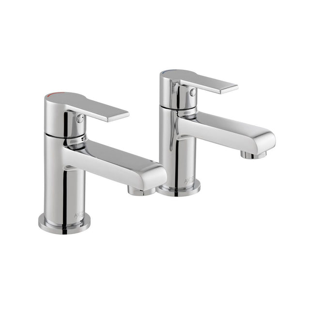 Vado Irlo Deck Mounted Bath Pillar Taps - Chrome - AX - IRO - 136 - CP - TAP 'N' SHOWER