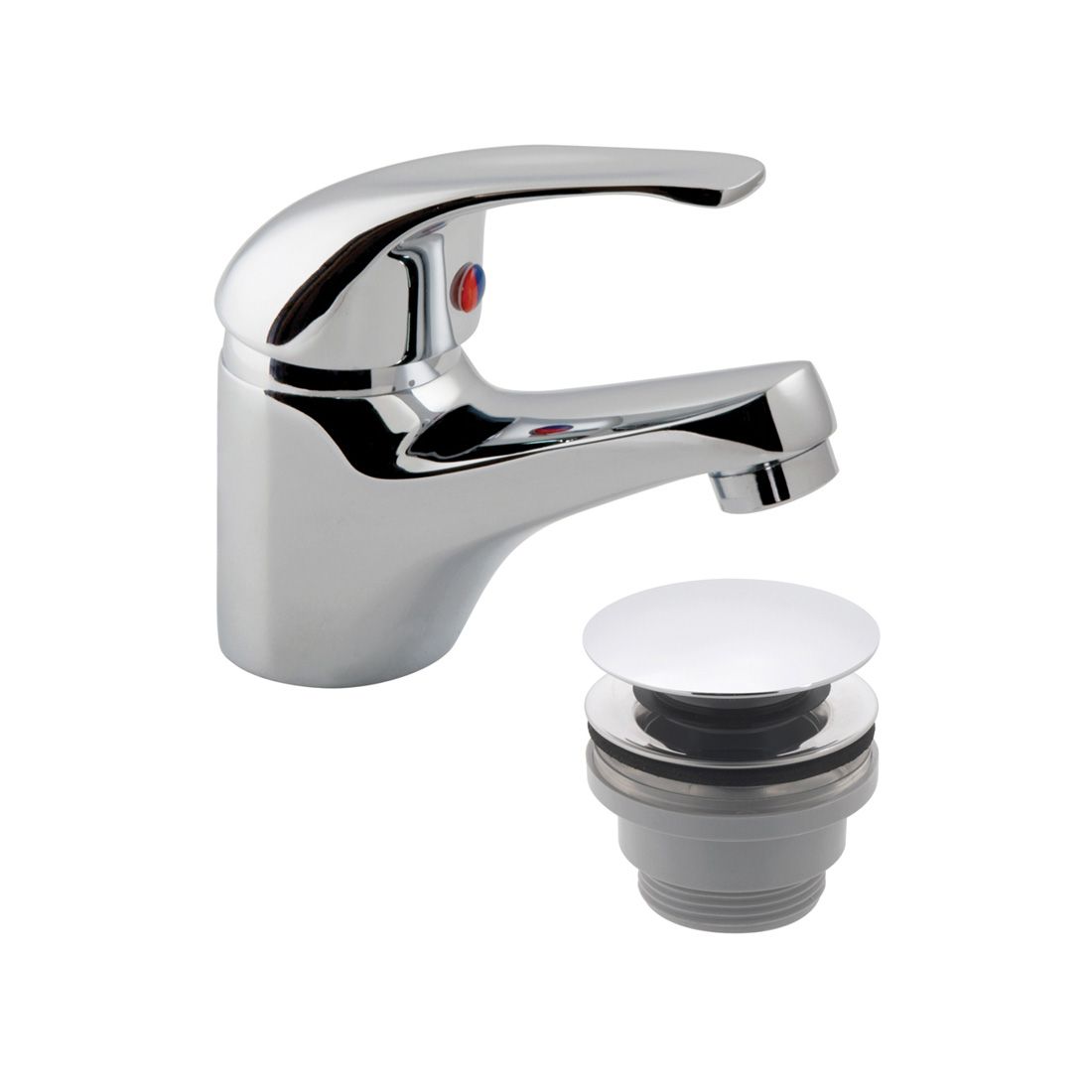 Vado Matrix Mono Basin Mixer with Pop - Up Waste - Chrome - AX - MAT - 100/CC - CP - TAP 'N' SHOWER