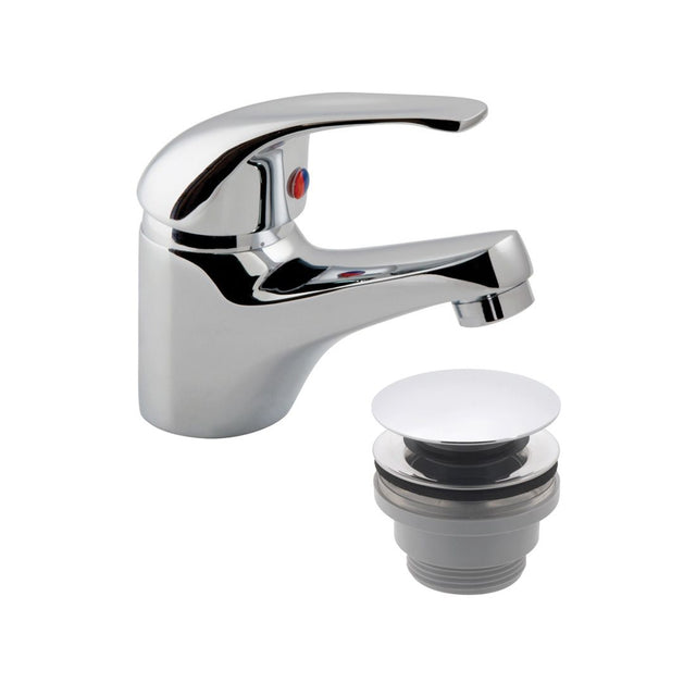 Vado Matrix Mono Basin Mixer with Pop - Up Waste - Chrome - AX - MAT - 100/CC - CP - TAP 'N' SHOWER