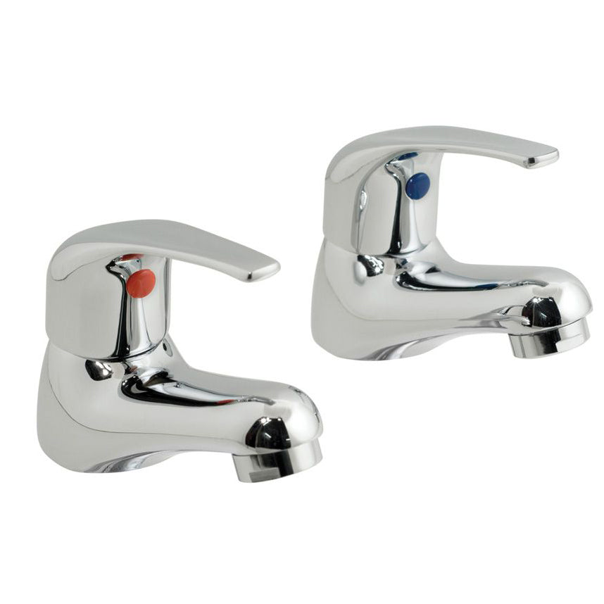 Vado Matrix Deck Mounted Basin Pillar Taps - Polished Chrome - AX-MAT-106-CP