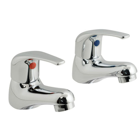 Vado Matrix Deck Mounted Basin Pillar Taps - Polished Chrome - AX-MAT-106-CP