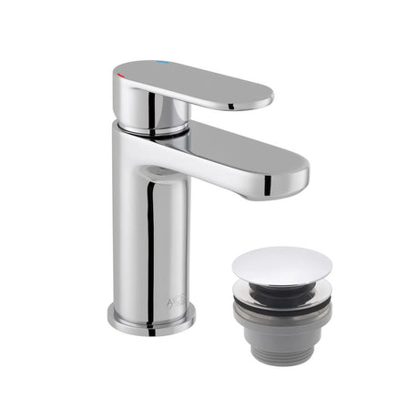Vado Metiz Mono Basin Mixer with Push Waste - Chrome - AX-MET-100/CC-CP